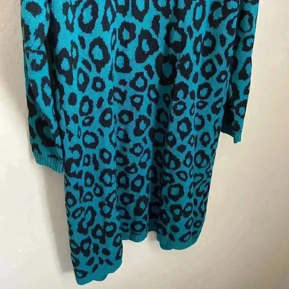 BCBGeneration Leopard-Print Long Cardigan - Picture 10 of 12